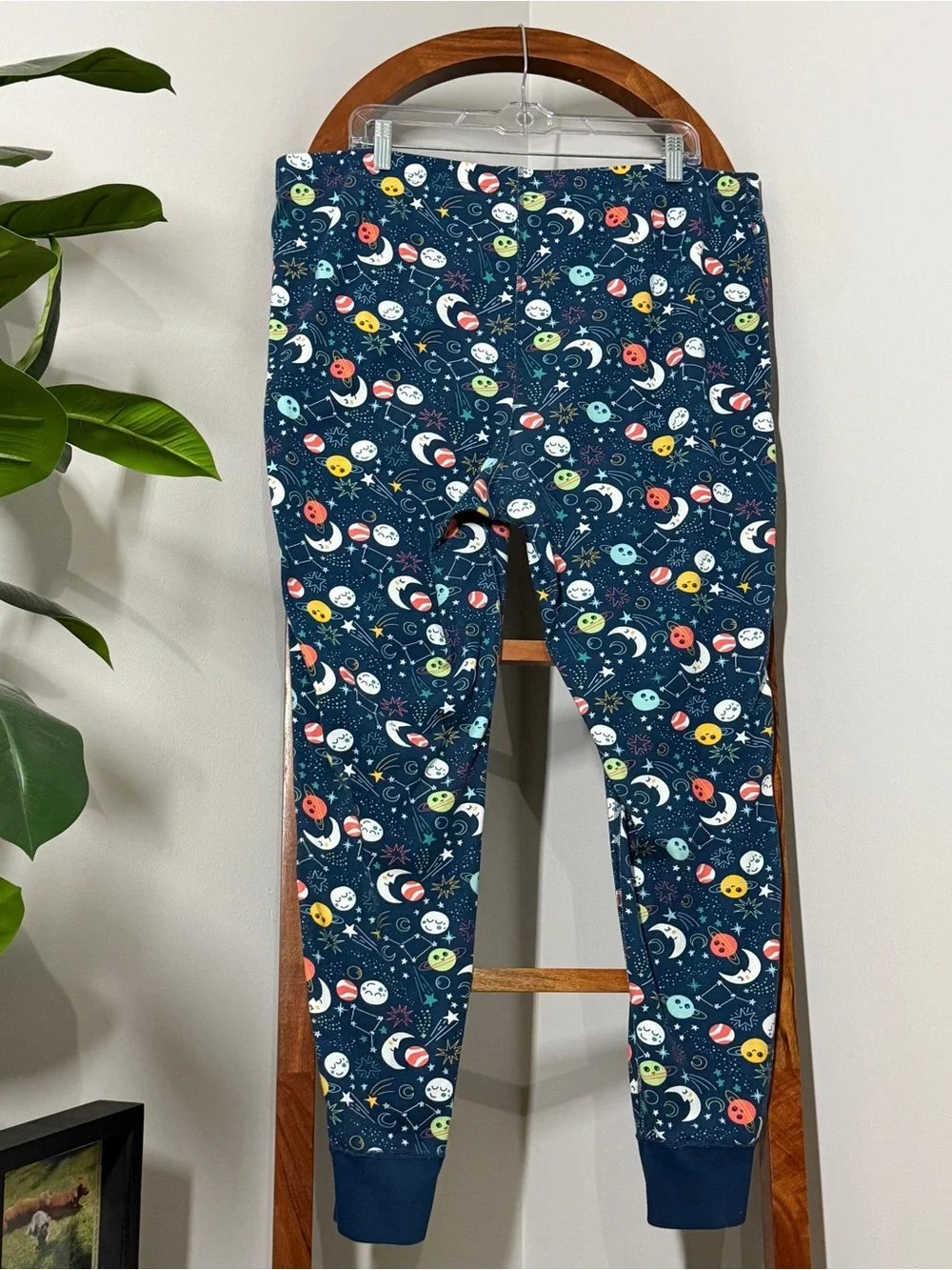 The Company Store XXL Blue Organic Cotton Space Long Sleeve Pajama Set